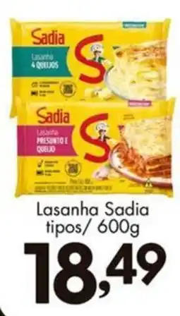 Confiança Supermercados Lasanha sadia tipos oferta