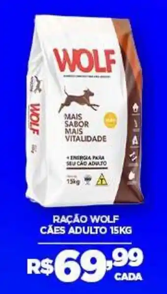DB Supermercados Ração wolf cães adulto oferta