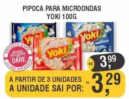 Supermercados Varandas pipoca para microondas yoki 100g oferta