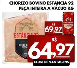 ServBem Chorizo bovino estancia 92 peça inteira a vácuo kg oferta