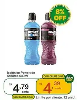 Giga Atacado Isotônico powerade sabores oferta