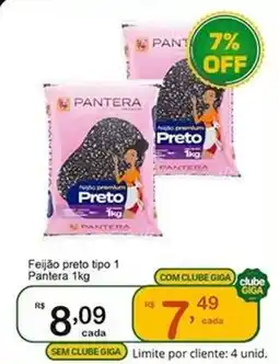 Giga Atacado Feijão preto tipo 1 Pantera oferta