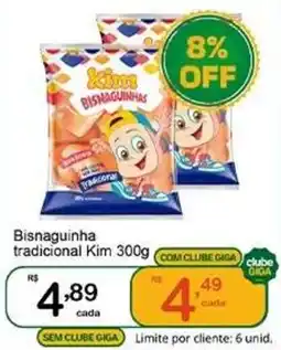 Giga Atacado Bisnaguinha tradicional Kim oferta