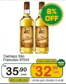 Giga Atacado Cachaça São Francisco oferta
