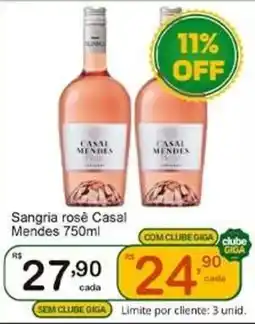 Giga Atacado Sangria rosê Casal Mendes oferta