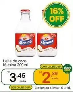 Giga Atacado Leite de coco menina oferta