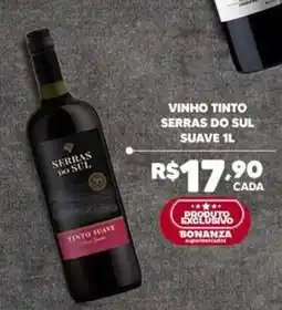 Bonanza Supermercados vinho tinto serras do sul suave oferta