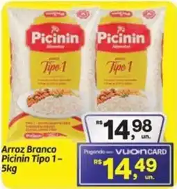 Fort Atacadista Arroz branco picinin tipo 1 oferta