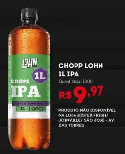Bistek Supermercados Chopp lohn 1l ipa oferta