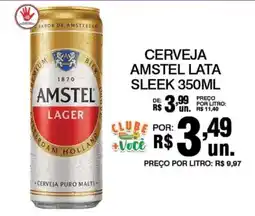 Alvorada Supermercados Cerveja amstel lata sleek 350ml oferta