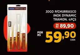 Bergamais Supermercados Jogo p/churrasco inox dynamic oferta