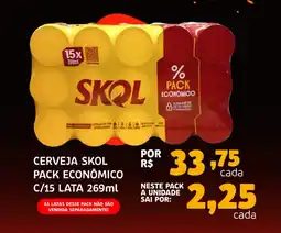 Bergamais Supermercados Cerveja skol pack econômico oferta