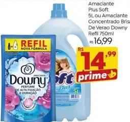 Brasão Supermercados Amaciantes downy plus soft 5l ou amaciantes downy brisa de verao 750ml oferta