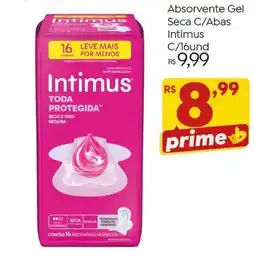 Brasão Supermercados Absorvente Gel Seca C/Abas Intimus oferta