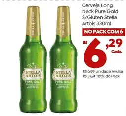Brasão Supermercados Cerveja Long Neck Pure Gold S/Gluten Stella Artois oferta