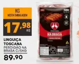 Mercadão Atacadista linguiça toscana na brasa oferta