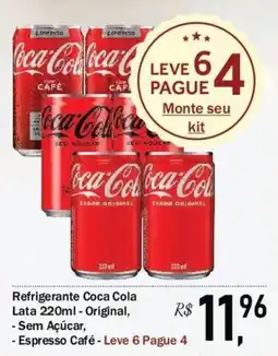 Festval Refrigerante Coca Cola Lata 220ml - Original, - Sem Açúcar, - Espresso Café oferta