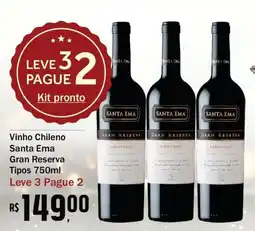 Festval Vinho Chileno Santa Ema Gran Reserva oferta