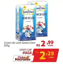 Macromix Atacado Creme de Leite Santa Clara oferta