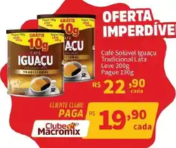 Macromix Atacado Café Solúvel Iguacu Tradicional oferta