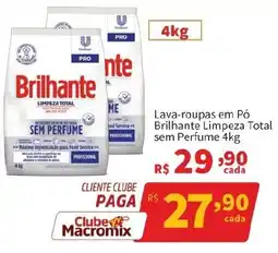 Macromix Atacado Lava-roupas em Pó Brilhante Limpeza Total sem Perfume oferta