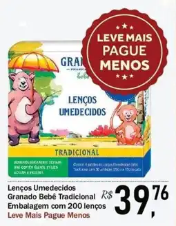 Festval Lenços Umedecidos Granado Bebê Tradicional oferta