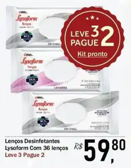 Festval Lençõs desinfetantes lysoform com 36 lençõs oferta