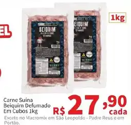 Macromix Atacado Carne Suína Beiquim Defumado Em Cubos oferta