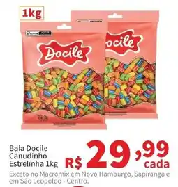 Macromix Atacado Bala Docile Canudinho Estrelinha oferta