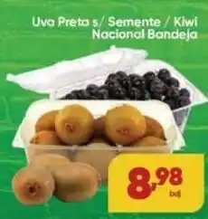 Lopes Supermercados Uva Preta s/ Semente / Kiwi Nacional Bandeja oferta