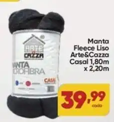 Lopes Supermercados Manta fleece liso oferta
