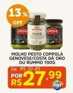 Pinheiro Supermercado molho pesto coppola genovese/costa dã oro ou rummo oferta