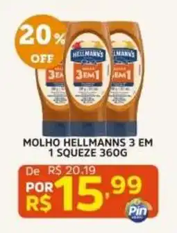 Pinheiro Supermercado molho hellmanns 3 em 1 squeeze oferta