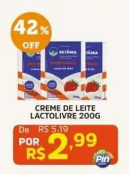 Pinheiro Supermercado Creme de leite lactolivre oferta