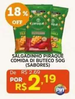 Pinheiro Supermercado Salgadinho piraquê comida di buteco oferta