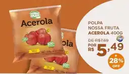 Pinheiro Supermercado Polpa nossa fruta acerola oferta
