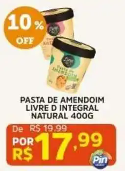 Pinheiro Supermercado pasta de amendoim livre d integral natural oferta