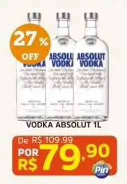 Pinheiro Supermercado vodka absolut 1l oferta