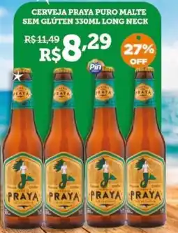 Pinheiro Supermercado Cerveja praya puro malte sem glúten oferta
