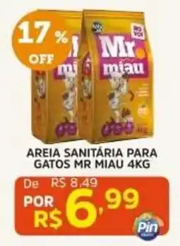 Pinheiro Supermercado Areia sanitária para gatos mr miau oferta