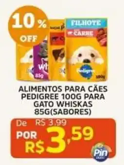 Pinheiro Supermercado alimentos para cães pedigree 100g para gato whiskas para sabores oferta
