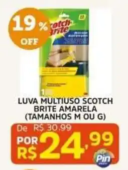 Pinheiro Supermercado luva multiuso scotch brite amarela oferta