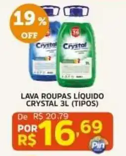 Pinheiro Supermercado lava roupas líquido crystal 3l (tipos) oferta