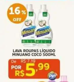 Pinheiro Supermercado Lava roupas liquido minuano coco oferta