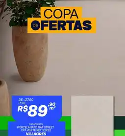 Santa Cruz Acabamentos Porcelanato nat street off white ret oferta