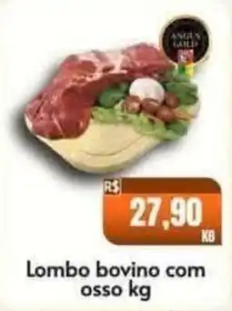 Supermercados Pague Menos Lombo bovino com osso kg oferta