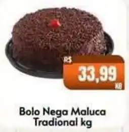 Supermercados Pague Menos Bolo Nega Maluca Tradional kg oferta