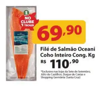 Filé de Salmão Oceani Coho Inteiro