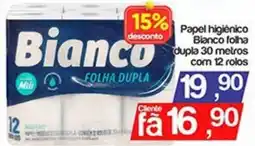 Supermercados Gricki Papel higiênico Bianco folha dupla oferta