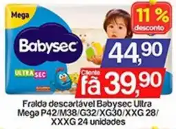 Supermercados Gricki Fralda descartável babysec ultra oferta